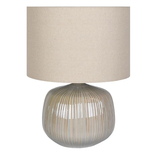 Audrey Small Ceramic Table Lamp 52 cm with Linen Shade 