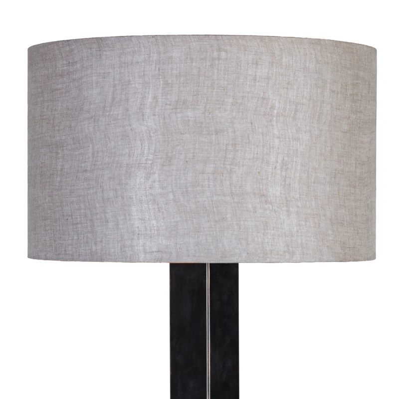 Natural fabric shade on Linton Simple table lamp