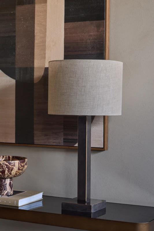 Linton Simple table lamp styled on a console table