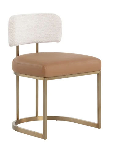 Larissa Cognac Faux Leather Dining Chair 77cm