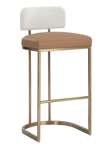 Larissa Cognac Faux Leather Bar Stool 96cm