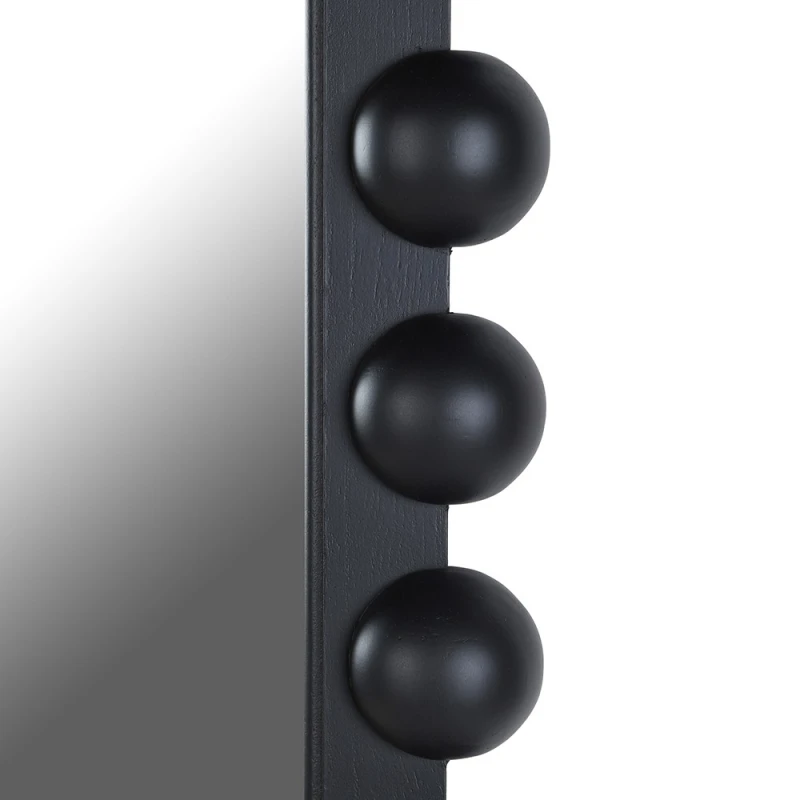 Black decorative frame detail on Cadogan mirror