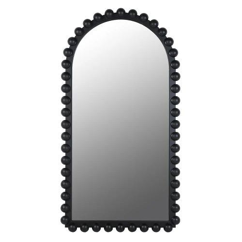 Cadogan Black Arched Wall Mirror 197cm – Decorative Beaded Frame