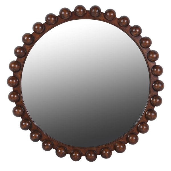 Chelsea Brown round wall mirror 108cm