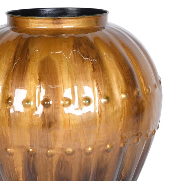 Amber decorative vase for dried flowers