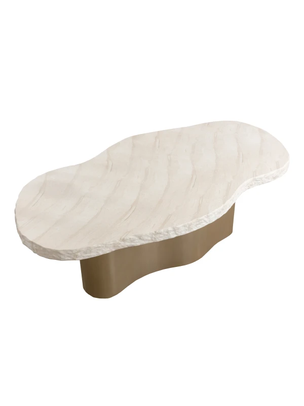 Oreste 6–8 seater dining table in cream