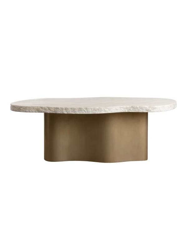 Oreste travertine effect dining table 217cm
