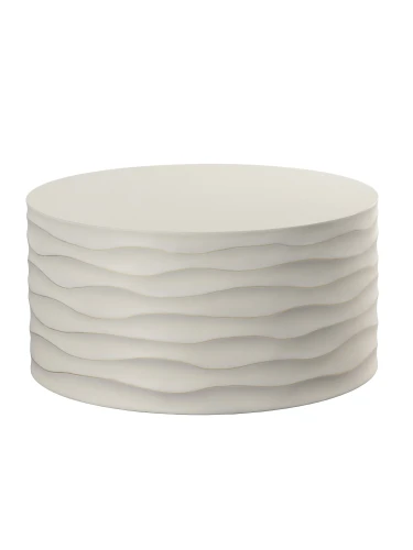 Aldwych Cream Round Coffee Table 82cm – Sculptural GFRC Design