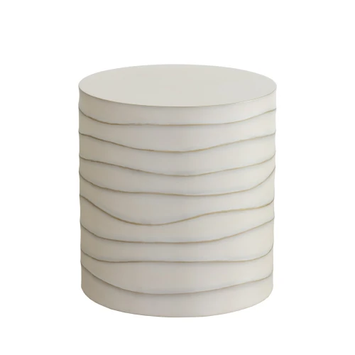 Aldwych Cream Round Side Table 42cm – Sculptural GFRC Design