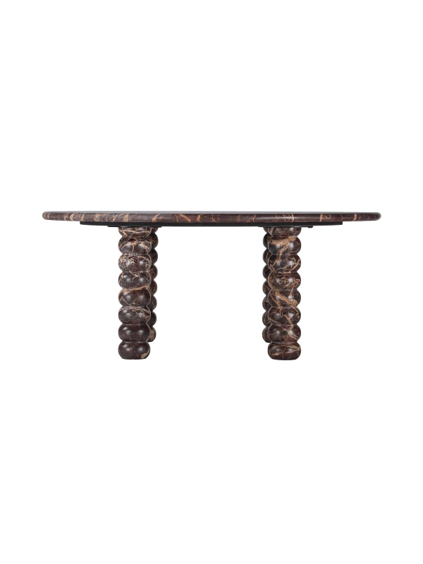 Round marble coffee table 90cm for living room
