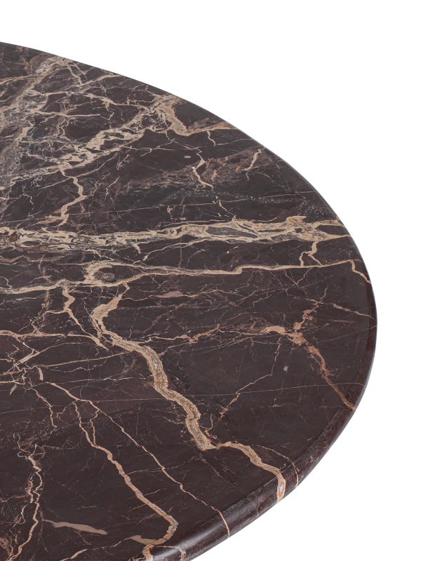 Close-up of polished Jasper red marble tabletop
