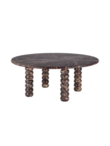 Venice Red Marble Coffee Table 90cm – Sculptural Marble Design