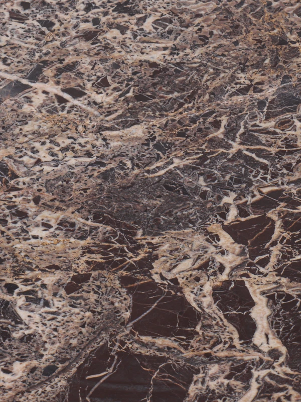 Close-up of polished red marble tabletop