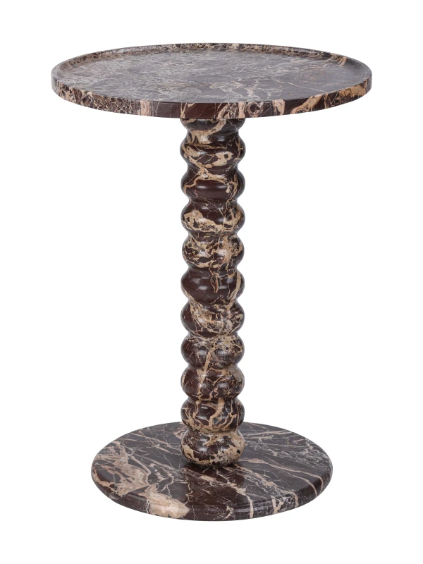 Venice red marble side table 40cm