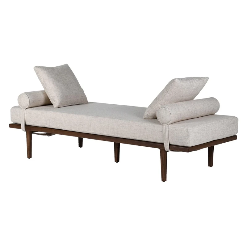Hampstead linen and oak day bed 200cm