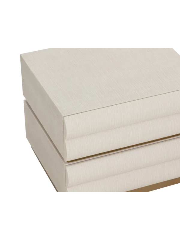 Kensington bedside table with sculptural drawer fronts