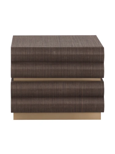 Kensington Chocolate Raffia Bedside Table 61cm