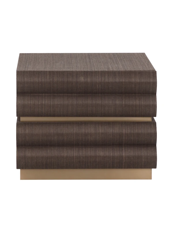 Kensington Chocolate Raffia Bedside Table 61cm