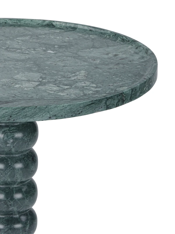 Polished green marble occasional table