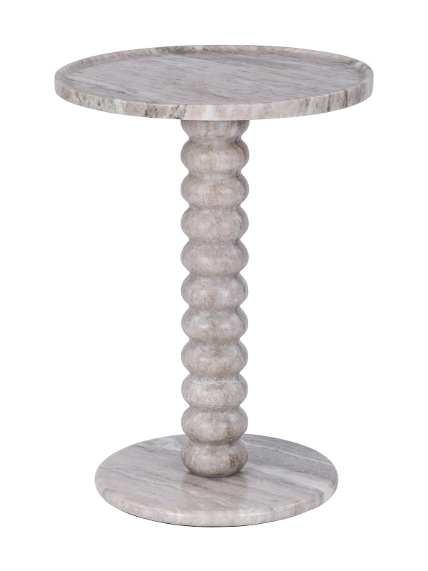 Venice Beige Marble Side Table 40cm