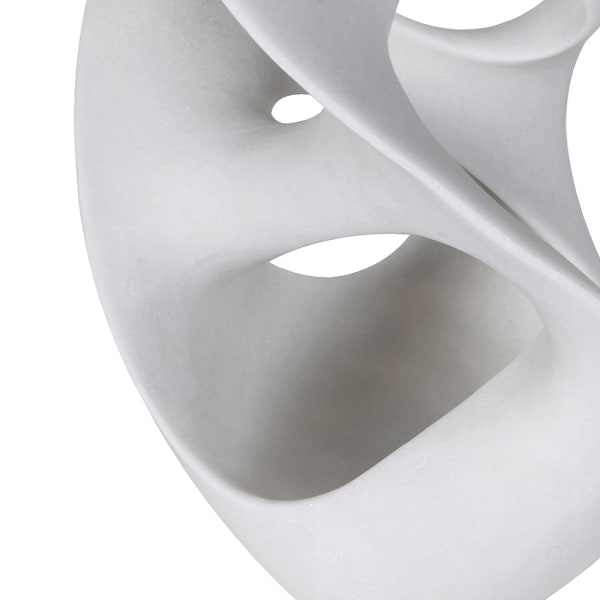 Organic White resin and quartz sculpture
