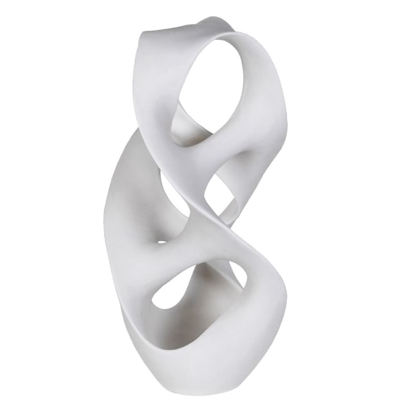 Organic White Abstract Sculpture 60cm