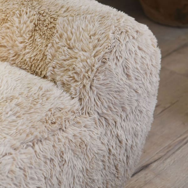 Cream lounge chair for contemporary living room