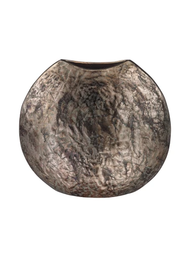 Chiswick Large Bronze Aluminium Vase 37cm – Sculptural Patina Finish