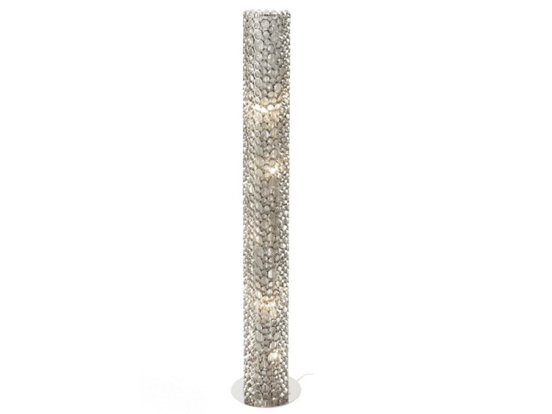 Belgrave Crystal Floor Lamp 148 iron Nickel Finish