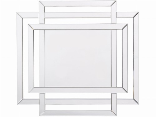 Montpelier Rectangular Mirror 100x110 cm Mirrored Frame