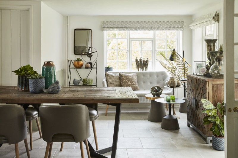 Recycled Cabinet with Nickel Steel Legs 90x89 cm recycled elm