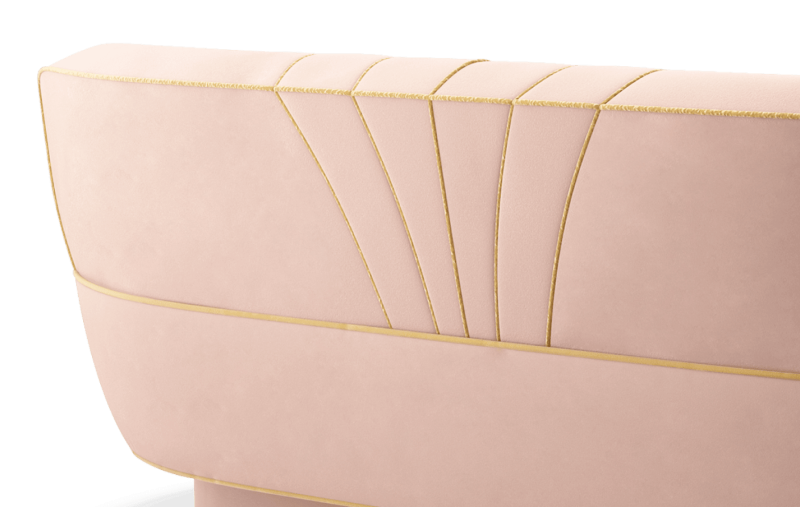 Hedy sofa cotton velvet brass beech 240x80x105