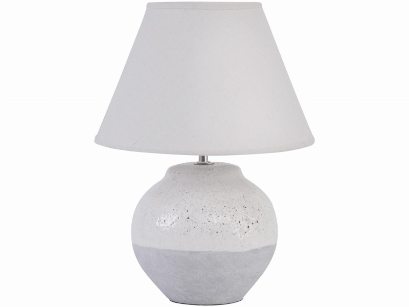 Caroline Grey Table Lamp S 40 cm porcelain base and white shade