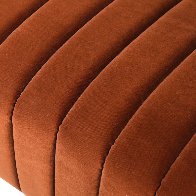 Caroline Orange Sofa poliester stainless steel orange gold legs