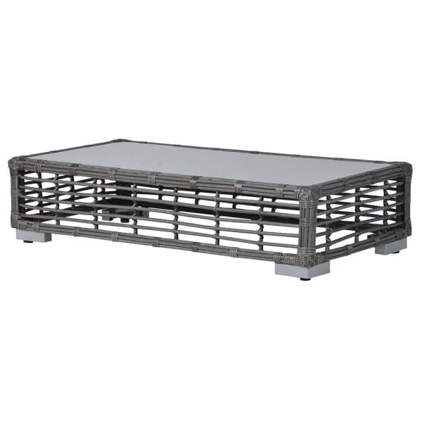 Sloane PE Rattan Garden Furniture Set with Sofa, 2 Armchairs and Coffee Table