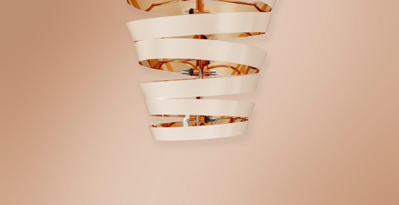 Bilbao Pendant Lamp by Creativemar 100x154 cm lacquered brass chandelier