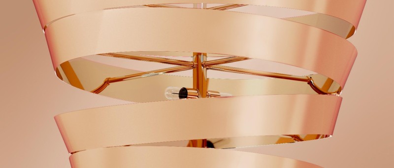 Bilbao Pendant Lamp by Creativemar 100x154 cm lacquered brass chandelier
