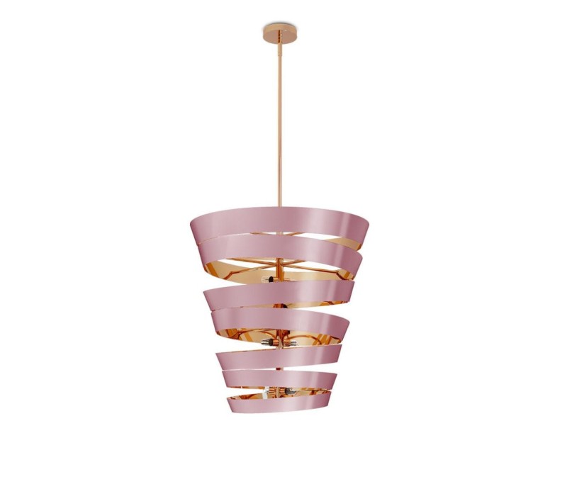 Bilbao Pendant Lamp by Creativemar 100x154 cm lacquered brass chandelier