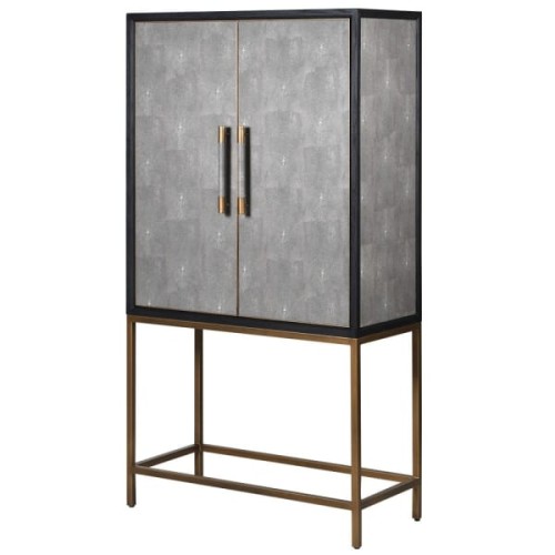  Enderby Bar Cabinet 182 cm grey shagreen oak two door
