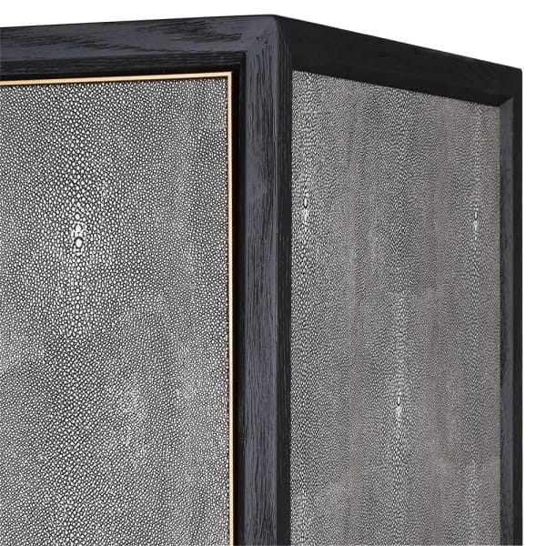 Enderby Bar Cabinet 182 cm gray shagreen oak two door