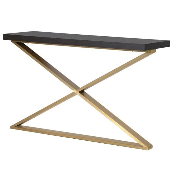 Black and gold console table 120 cm wide