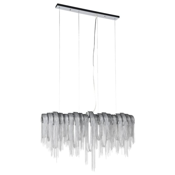 Camden Rain Chandelier 100x60 cm aluminium iron silver chandelier
