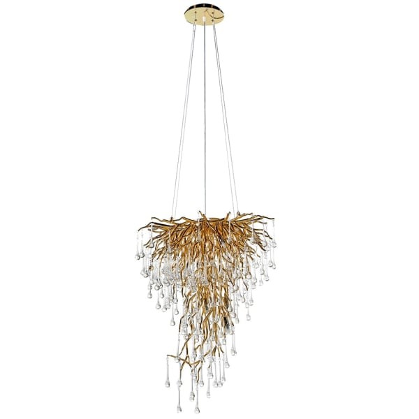 Innovation Droplet chandelier 60 cm with clear glass drops