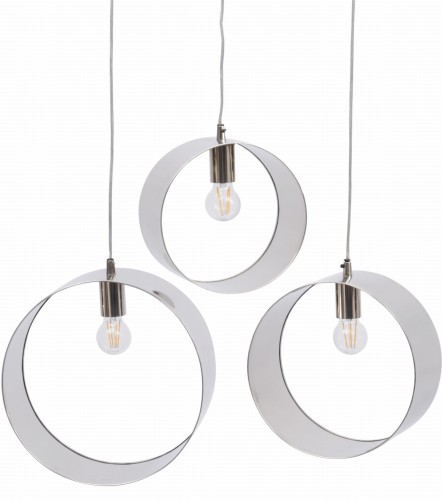 Nickel Rings Pendants three silver ring stainless steel 36 cm each 