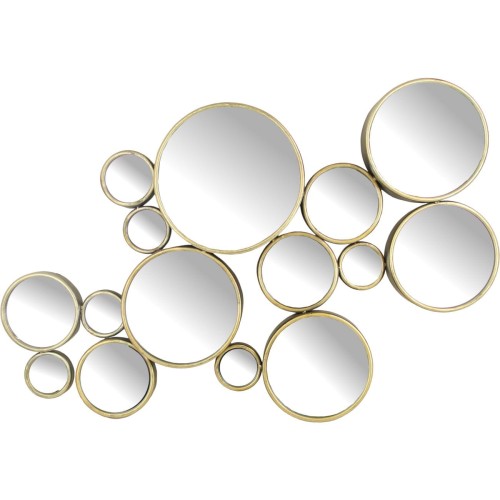 Bubbles Decorative mirror gold frame 106x63 cm antique gold