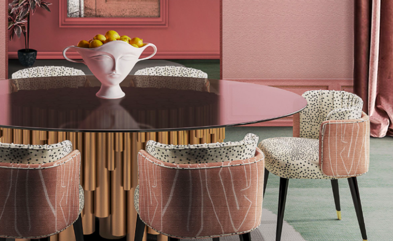 Wanderlust oval table from Malabar 200x130 cm brass glass top