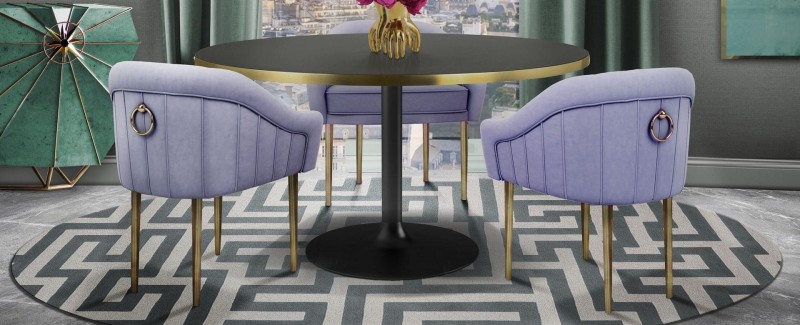 KATHARINA DINING CHAIR  from OTTIU BEECH BRASS velvet