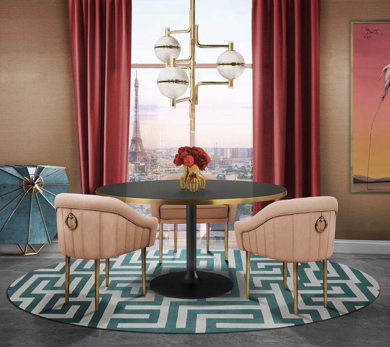 KATHARINA DINING CHAIR  from OTTIU BEECH BRASS velvet
