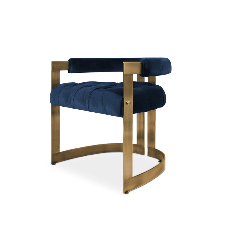 Winfrey Dining chair brass cotton velvet color personalization