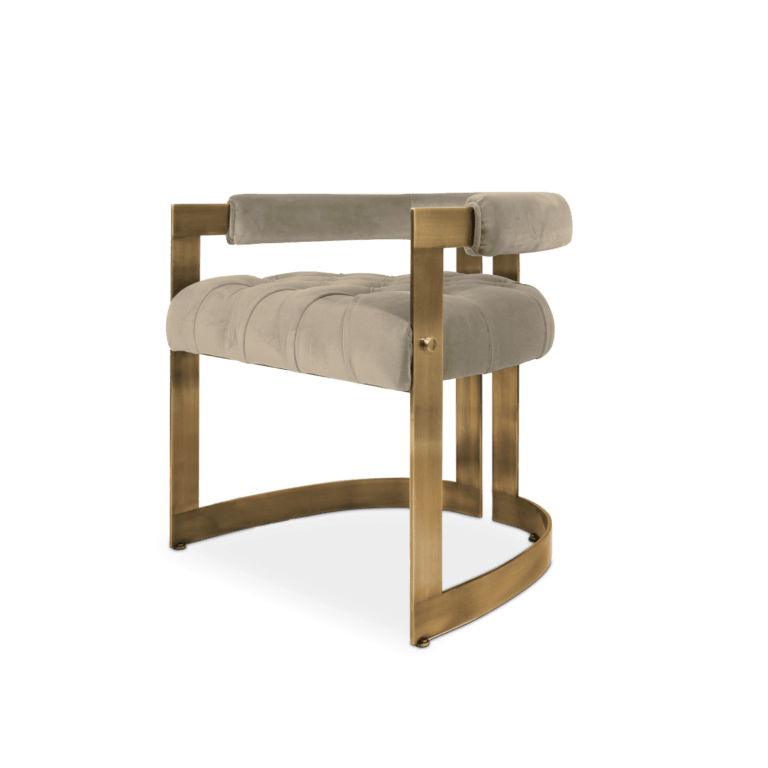 Winfrey Dining chair brass cotton velvet color personalization